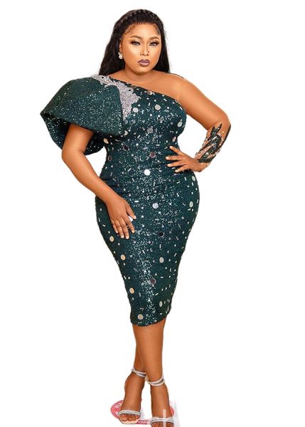 

aso ebi 2022 arabic dark green prom dresses beaded crystals sheath evening formal party second reception birthday engagement gowns dress sh0, Black
