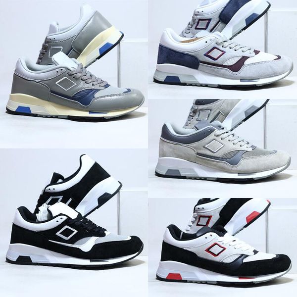 

grey burgundy men women's money 1500 running shoes dark blue sneakers khaki three-dimensional vamp design london marathon