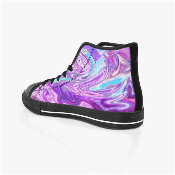 

men custom shoes designer canvas womens sneakers hand painted fashion high cut brown trainers