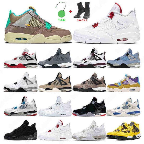 

basketball shoes sports sneaker trainer white oreo black cat royalty metallic red 7-13 mens 4s desert moss women university bule 4