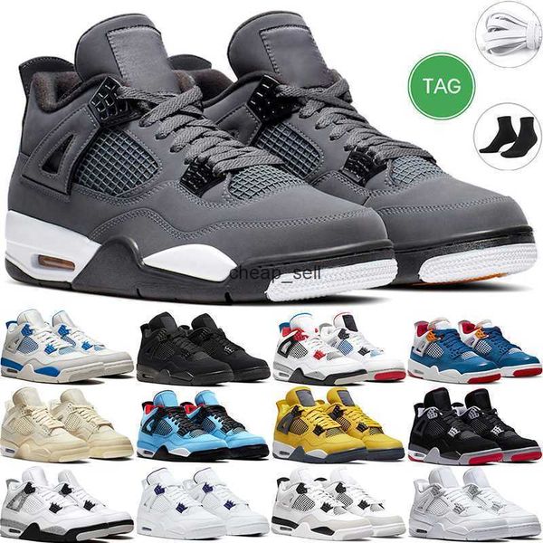 

4 4s retro basketball shoes military black cat university blue sail white oreo red thunder room bred cool grey flight midnight navy men, White;red