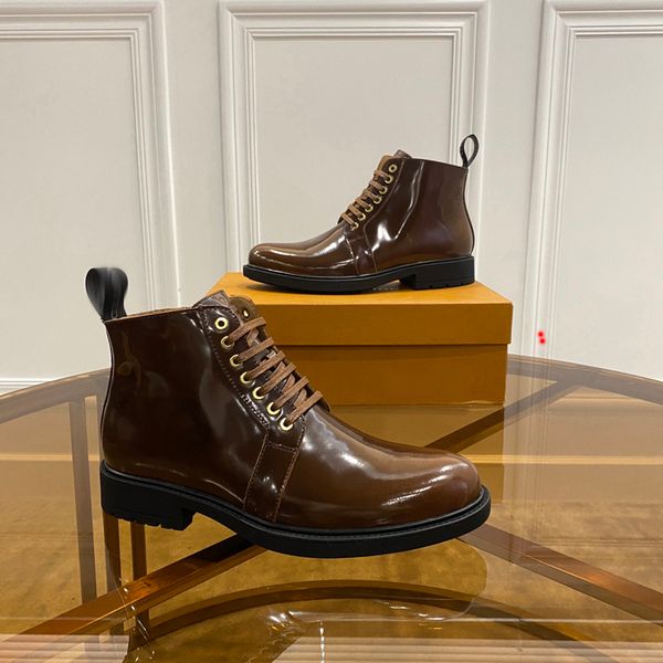 

2023 boots fashion boots booties winter sneakers designer man leather nylon fabric men ankle biker australia size us 6.5-11 -k122, Black