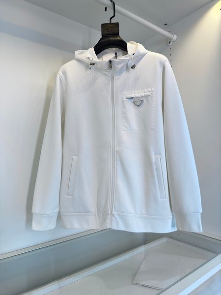 

2022 new men's hooded jacket luxury brand design casual trend fleece coat, Black;brown