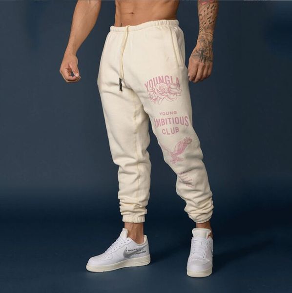 

2022 autumn men's pants european and american fashion sports leisure fitness training trouses, Black