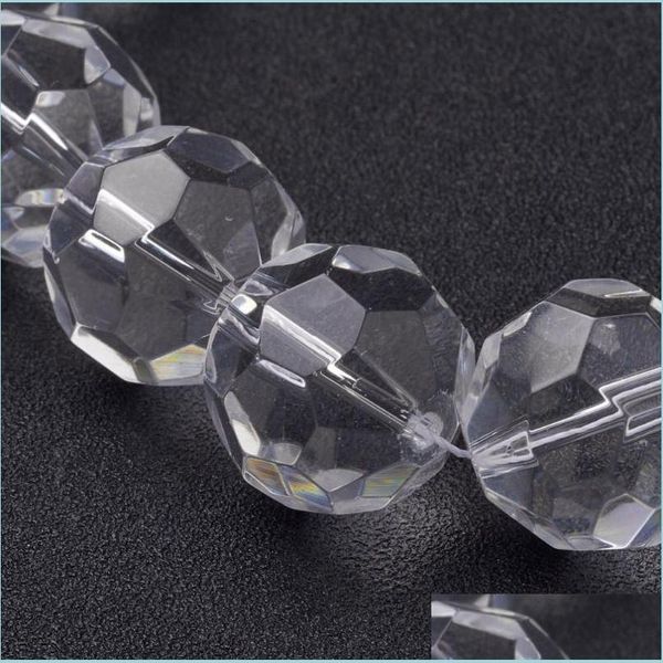 

other other strand 6mm 8mm 10mm 12mm 20mm clear faceted glass round beads for jewelry making diy bracelet necklaceother drop delivery dhwd4