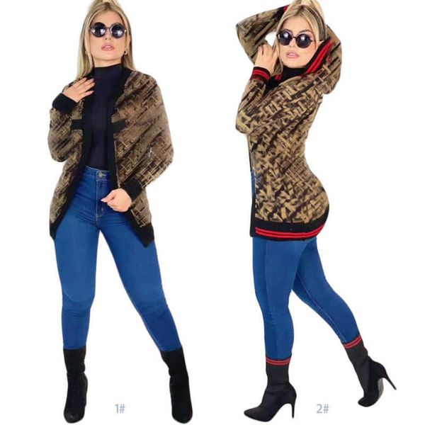 

m4002 autumn and winter temperament women's cardigan coat commuting leisure knitting thick hooded sweater, White;black