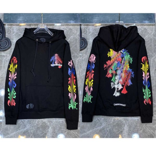 

men's fashion luxury jackets sweatshirts designer classic hoodies ch zipper hooded sweater casual men women cross pullover sanskrit hoo, Black;brown