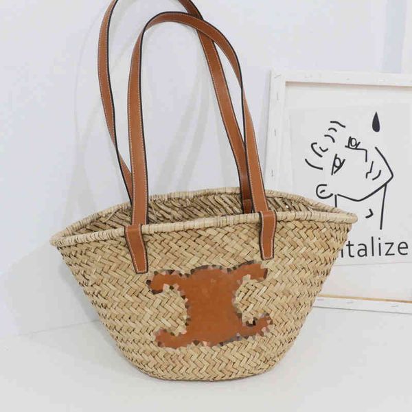 

straw woven bag water grass hand multi size holiday cabe basket p girl
