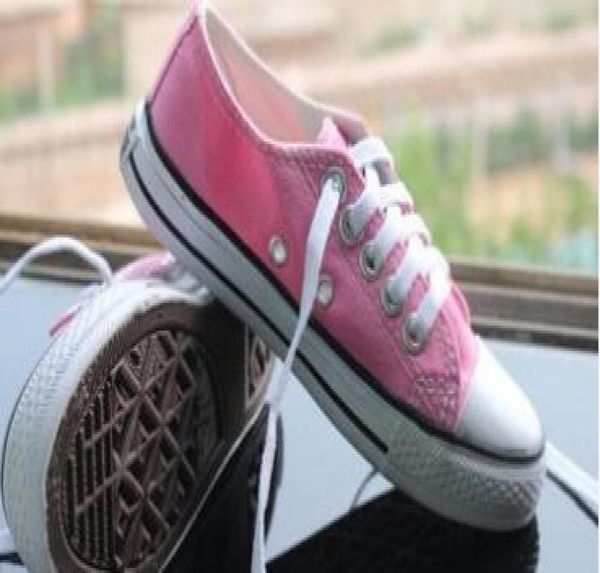 

new brand kids canvas shoes fashion high low shoes boys and girls sports canvas children classic designer shoes1183256, Black;red