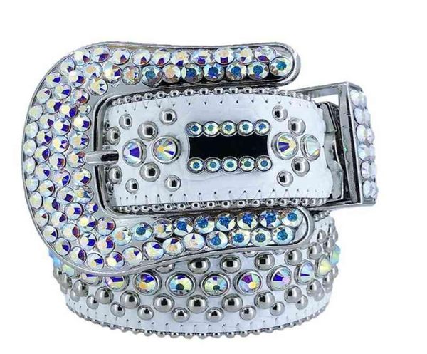 

2022 bb simon rhinestone belt with bling rhinestones for mens women designer belts as birthday christmas gift5628585, Black;brown