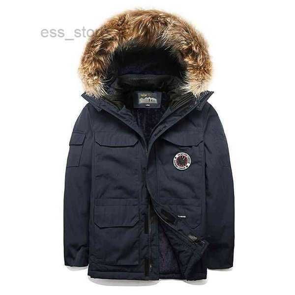 

men's down parkas winter canadian goode jacket cotton padded clothes plush thickened mens womens medium large warm gooses map table par, Black