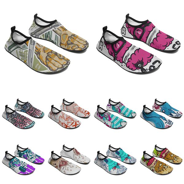 

men women custom water shoes cartoon animal design diy word black white blue red color mens trainer 054