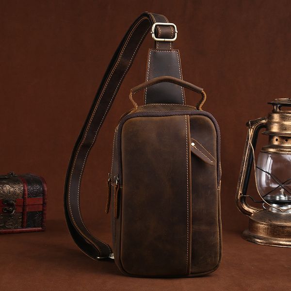 

waist bags maheu male chest bags genuine leather crossbody bag men sling chest pack for men chest bag leather casual men one shoulder bag 22