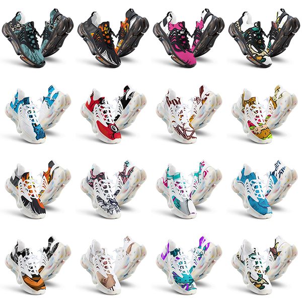 

men running women custom new shoes artoon animal design diy word black white blue red mens trainer 0340 s
