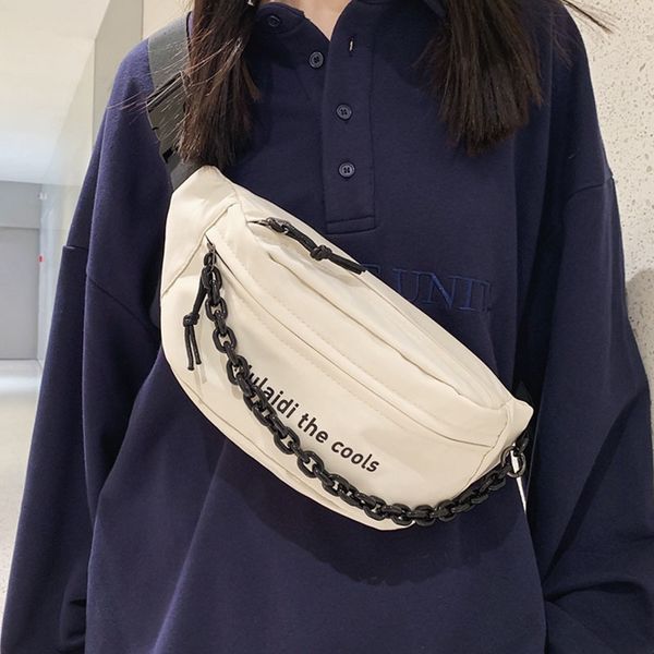 

waist bags hip hop ladies chain fanny pack and phone pack fashion nylon shoulder crossbody chest belt bag 221118