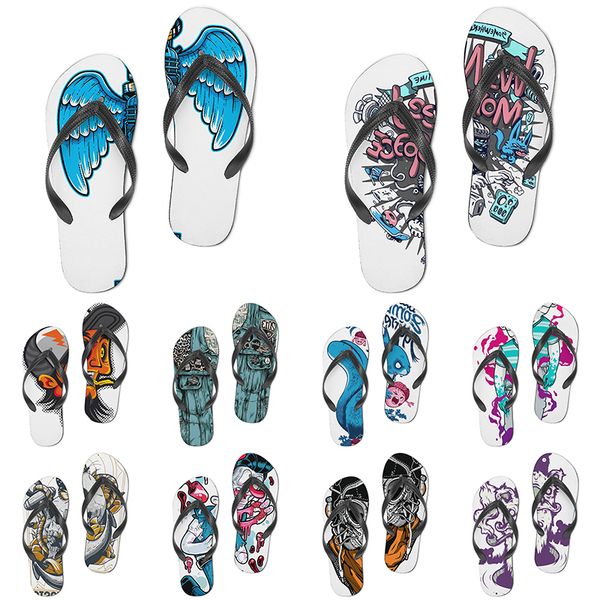 

men women custom slippers cartoon design anime diy word black white blue red purple mens colorful trainer 207