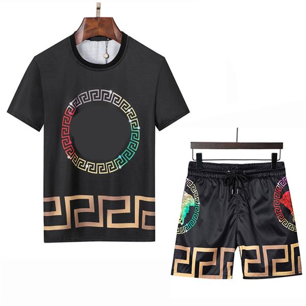 

men's t-shirts summer men's t shirt short sleeve tracksuit set london street fashion cotton designer highquality black and white a, White;black