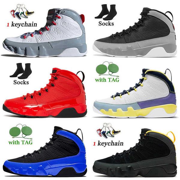 

2022 fire red 9s jumpman 9 mens basketball shoes particle grey change the world racer blue university gold fashion men sneakers white pink, Black
