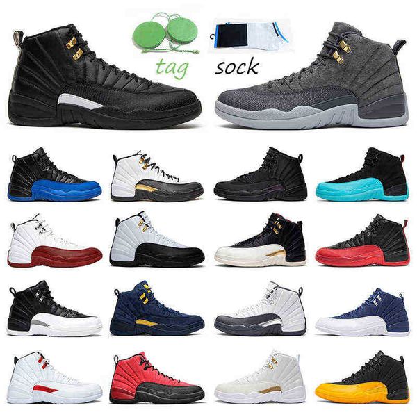 

men outdoor shoes jumpman 12 the master gamma blue game royal michigan playoff 2012 twist 12s sneakers mens trainer, Black