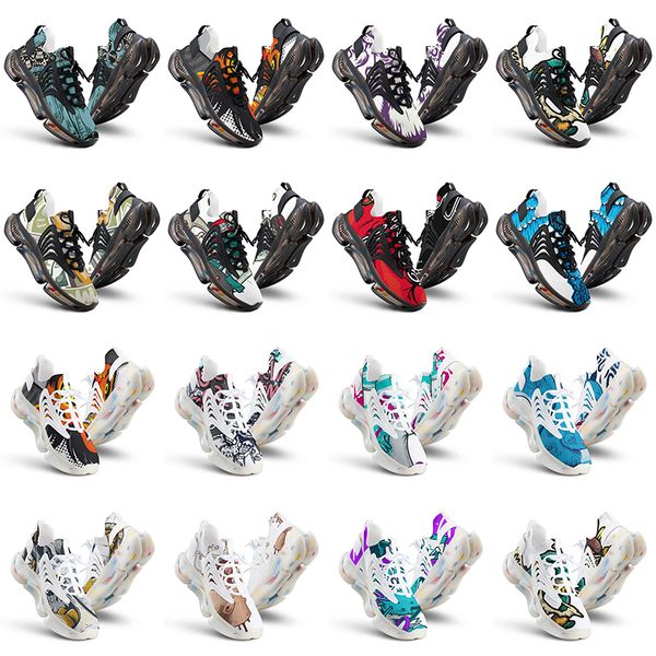 

women men running new custom shoes artoon animal design diy word black white blue red mens trainer 0421 s