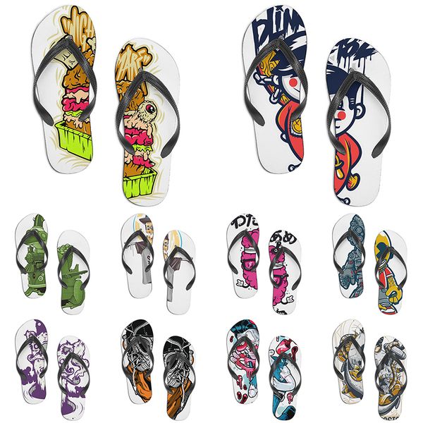 

men women custom slippers cartoon design anime diy word black white blue red purple mens colorful trainer 164