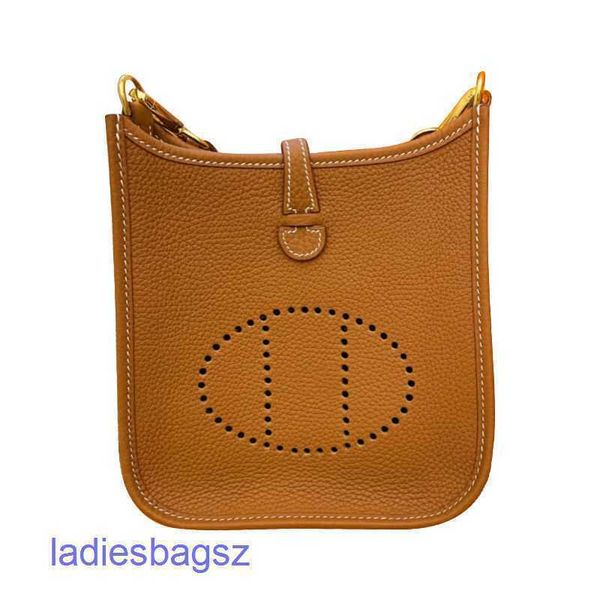 

2022ss herme evlins shoulder bags online store 2022 new hollowed out bucket bag head layer cow leather litchi women's one shoulder 6xj1