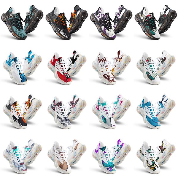 

men women custom running shoes artoon animal design diy word black white blue red mens trainer 0350