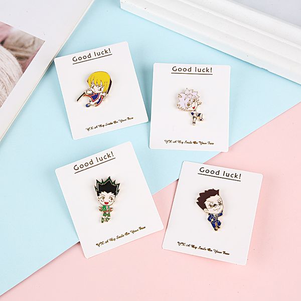 

hunter hunter anime animation peripheral cos character cartoon electroplating alloy oil dripping metal brooch versatile accessories, Blue