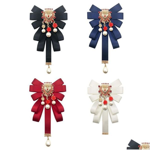 

pins brooches pins brooches baroque bowknot bow tie cravat bowtie ribbon ties brooch women jewelry gift fd drop delivery dhqgb, Gray