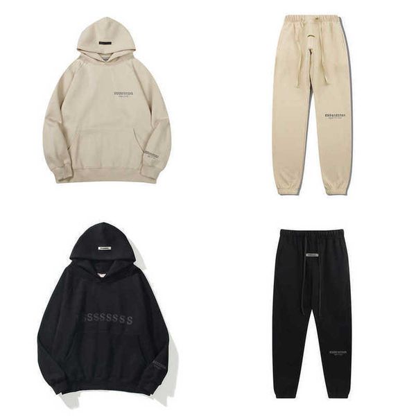 

2022s autumn winter hoodie luxury men's fashion tracksuits sweatshirts letter es hoodies men women sportswear pants suit hoodz0yp, Gray