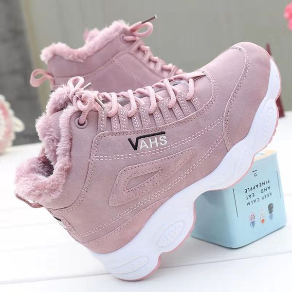 

dress shoes casual women s winter brand vulcanize for women keep warm comfortable outdoor sneaker zapatillas mujer leisure shoe 221118, Black