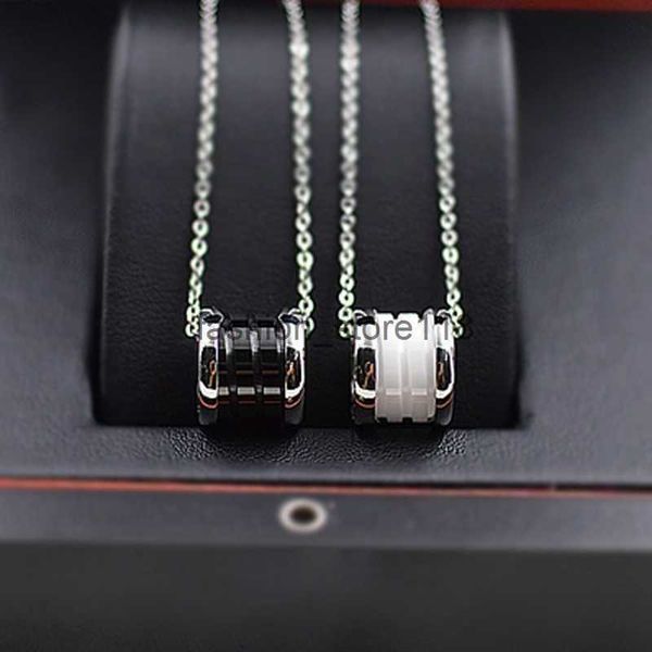 

designer women luxury jewelry roman numeral ceramic pendant necklaces rose gold color stainless steel mens necklace gold chain gift, Silver