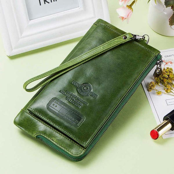 

wallet contact's genuine leather fashion long women rfid card holder s for zipper coin purse female clutch bag 221030, Red;black