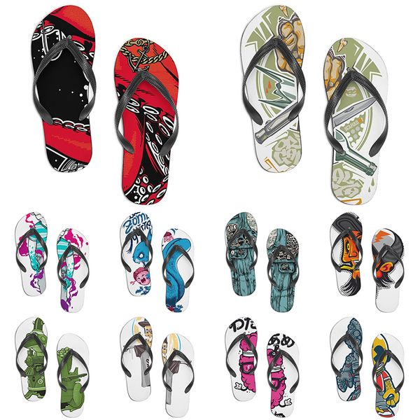 

men women custom slippers cartoon design anime diy word black white blue red purple mens colorful trainer 129