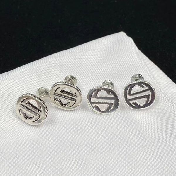 

2022 new style stud earrings fashion luxury brand designer simple classic earrings wedding party christmas valentine's day excellent qu, Golden;silver
