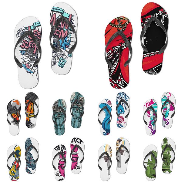 

men women custom slippers cartoon design anime diy word black white blue red purple mens colorful trainer 337