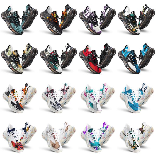 

women men new custom running shoes artoon animal design diy word black white blue red mens trainer 0386 s