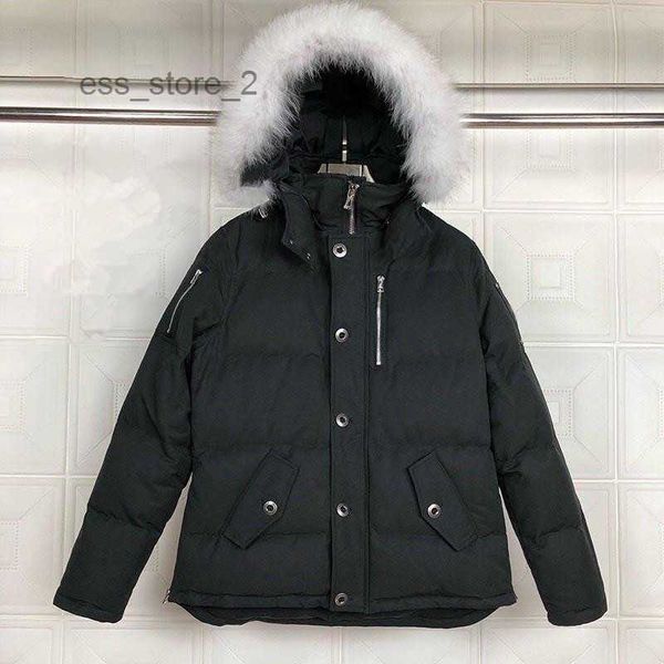 

men's down parkas men fur collar jacket s coats mens moose warm man winter coat outwear jackets knuck doudoune2, Black