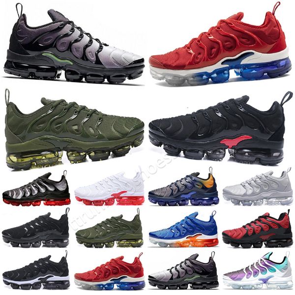 

2023 tn plus men running shoes orange gradients lemon lime triple black white red royal blue metallic gold fresh men women trainers sports
