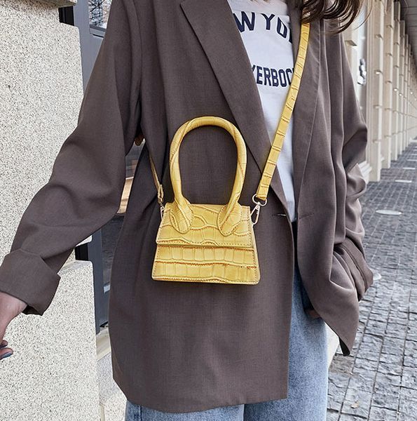 

crossbody cro body small bag women's fashion square stone grain korean one shoulder handbag