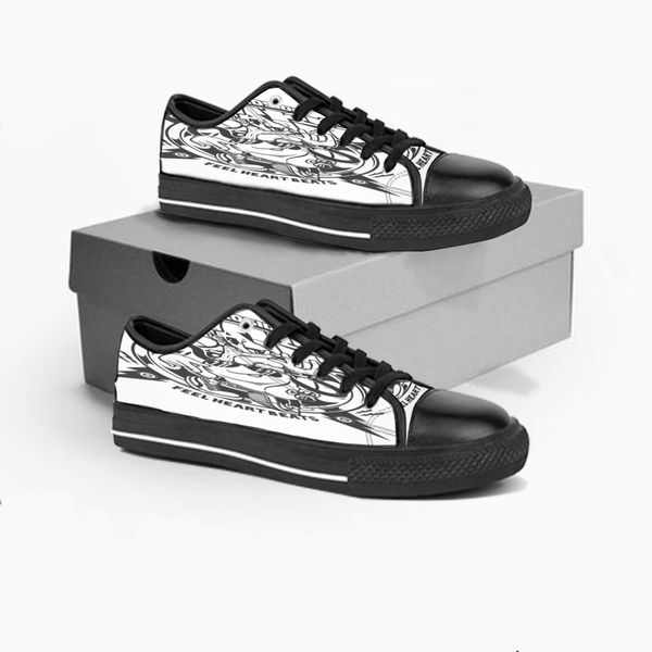 

men women diy custom shoes low canvas skateboard sneakers triple black customization uv printing sports sneakers br210