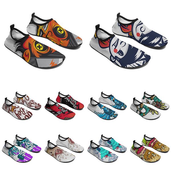 

men women custom water shoes cartoon animal design diy word black white blue red color mens trainer 034