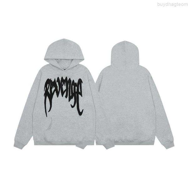

hoodie for men reveal cotton venge designer brand fashion same revenge grey hooded sweater black towel embroidery loose terry high street pl