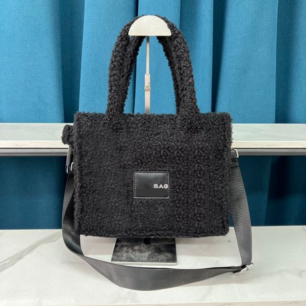 

marc tote bag winter designer totes bag women plush fashion simple shopper large shoulder crossbody bags ins lamb handbags 220917