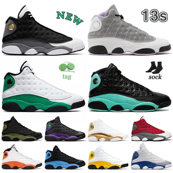

new jumpman 13 black flint basketball shoes youth outdoor sports sneaker island lucky green court purple del sol italy blue brave playoff