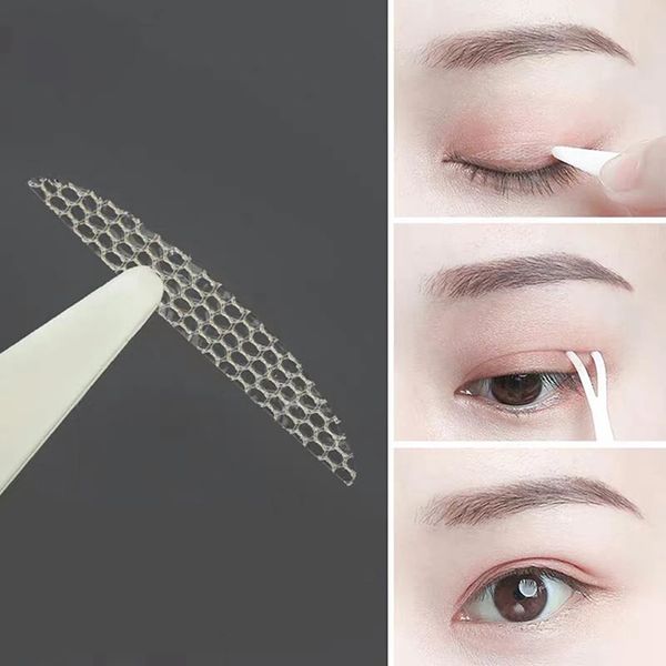 

240/200pcs/set eyelid tape sticker invisible double fold eyelid lace paste clear beige stripe self-adhesive natural eye tapes makeup tool