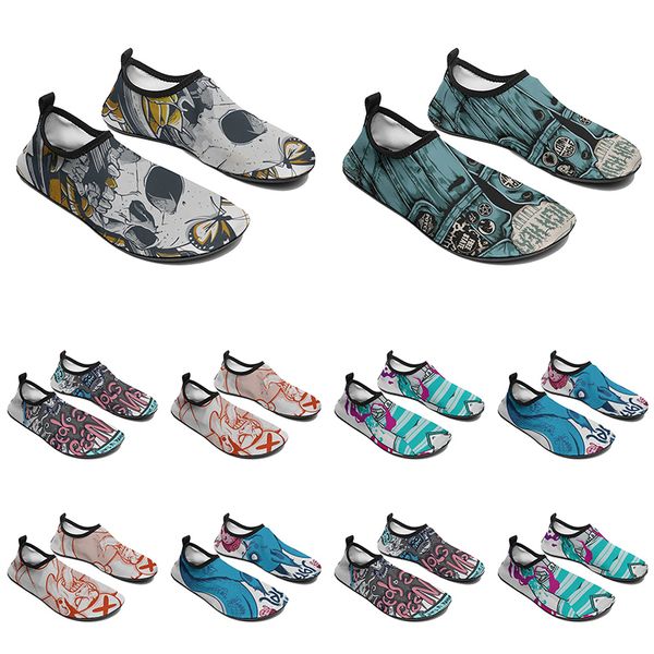 

men women custom water shoes cartoon animal design diy word black white blue red color mens trainer 167