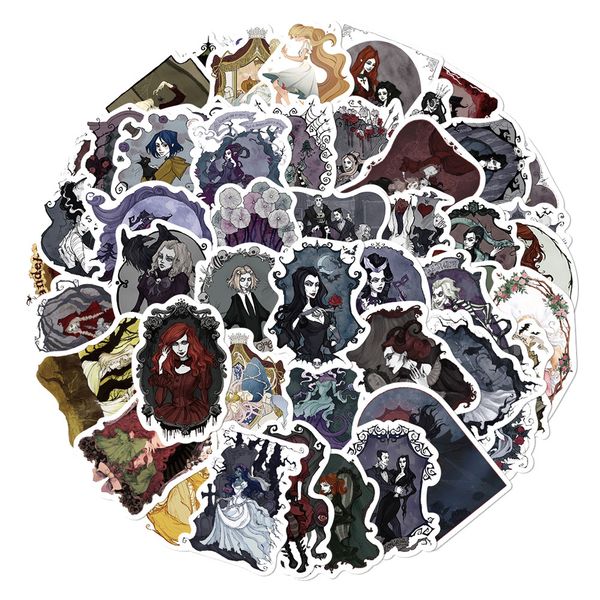 

50pcs graffiti skateboard stickers gothic princess witch for car lapipad bicycle motorcycle helmet ps4 phone kids toys diy decals pvc suitca