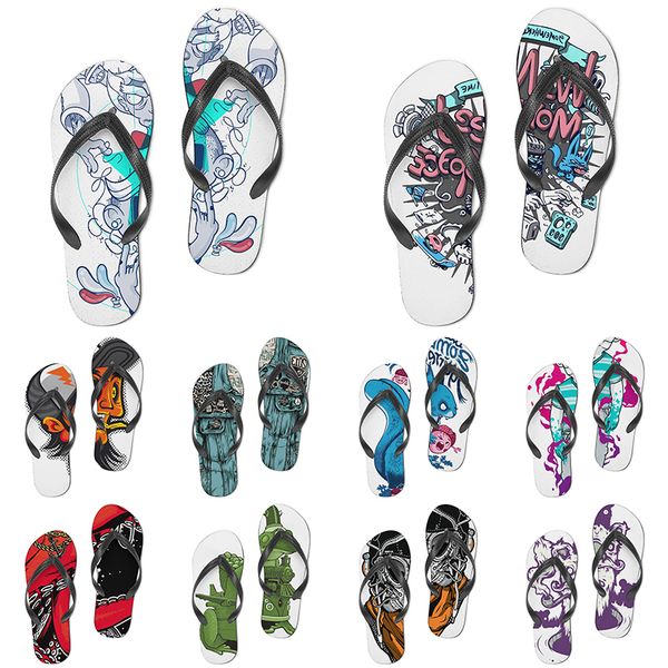 

men women custom slippers cartoon design anime diy word black white blue red purple mens colorful trainer 254