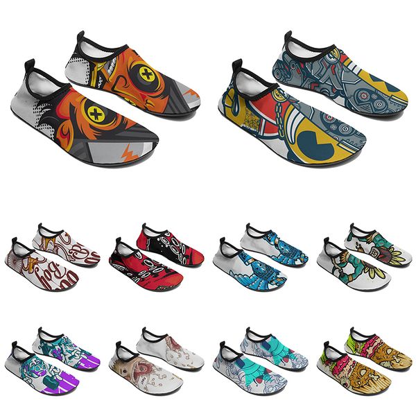 

men women custom water shoes cartoon animal design diy word black white blue red color mens trainer 033